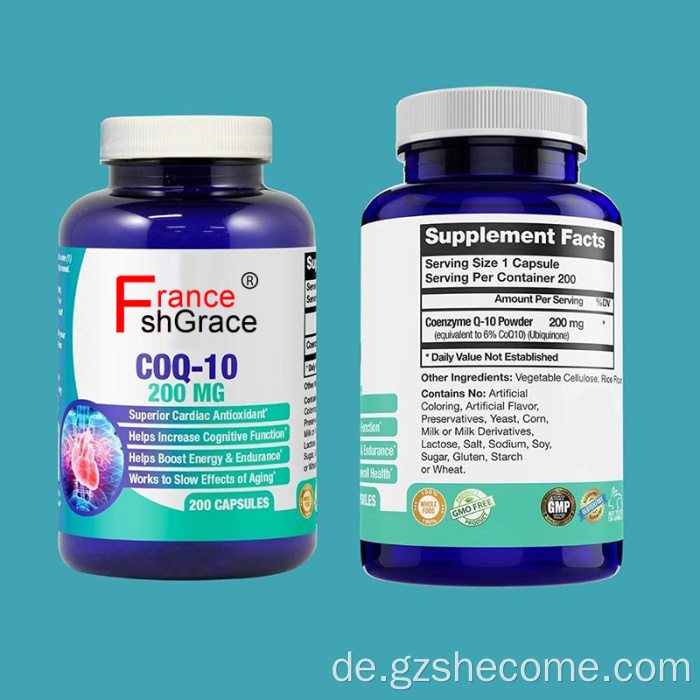 Absorption CoQ10 Hirnpräparat maxe Stärke CoQ10 Softgel